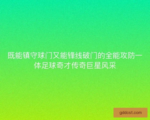 既能镇守球门又能锋线破门的全能攻防一体足球奇才传奇巨星风采